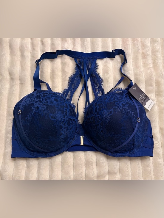Cacique Other - Lace Push-Up Bra in Deep Blue with Strappy Back Size 38DD